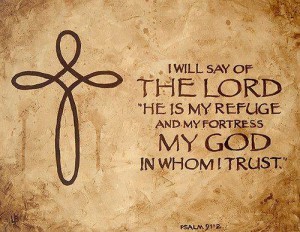 The Lord is my refuge graphic